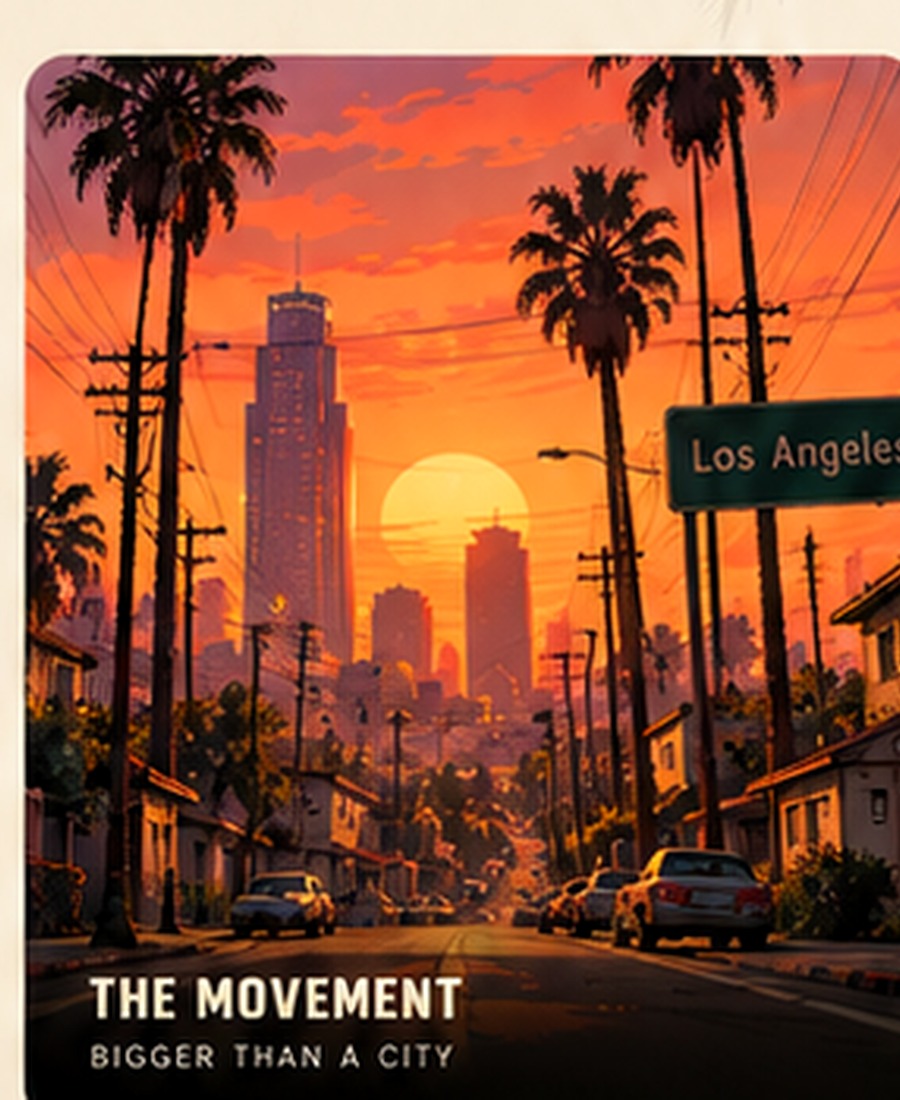 Los Angeles sunset street